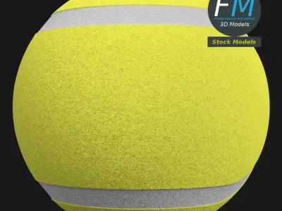 Tennis ball 3D model 8