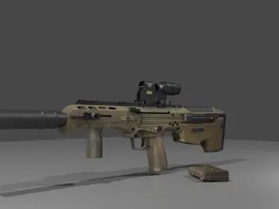 MDR Rifle  Low-poly 3D model
