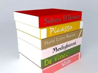 Books stack of Free 3D model