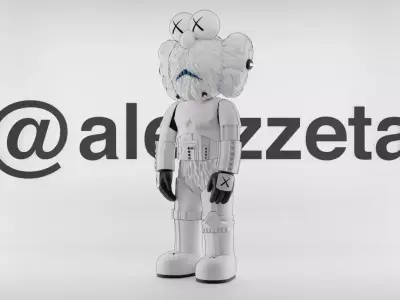 Kaws BFF Stormtrooper Textured Low-poly 3D model