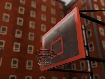 VR Basketball Court Free low-poly 3D model