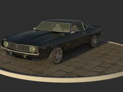 CamaroSSMuscleCar classic car Low-poly 3D model