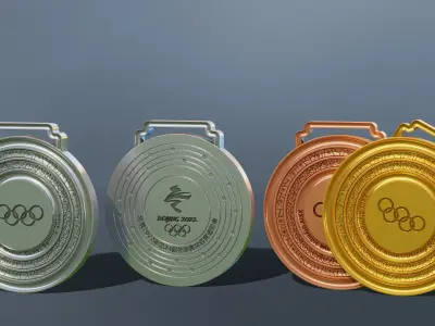 Beijing 2022 Olympic Medal 3D print model