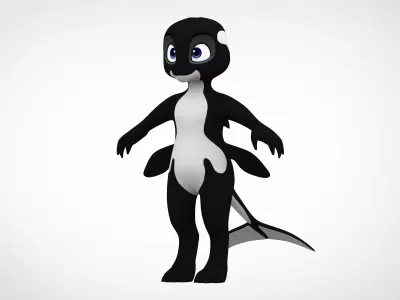 Killer Whale Orca  Low-poly 3D model