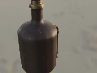 Steampunk Gear Core Bottle 3D model