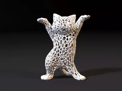 Cat Voronoi 3D print model