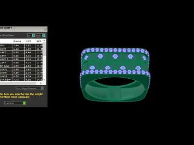 Mens gemstone diamond men Ring with details images 25 3D print model