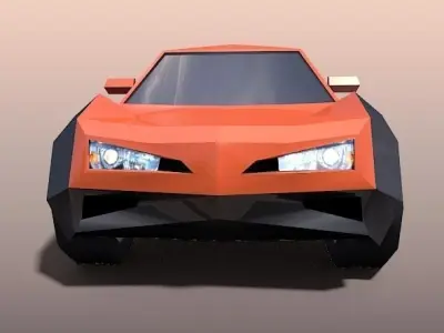 Lowpoly crossover concept vehicle Low-poly 3D model