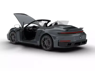 Porsche 911 Carrera Turbo S Cabriolet 2026 HQ 3d model 3D model