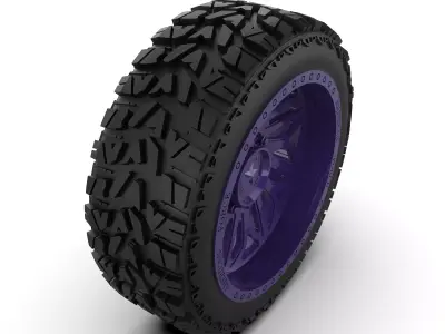 American force wheel with Versatyre MXT-HD Tire 3D print model