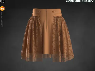 5 SHORT SKIRT 3D model