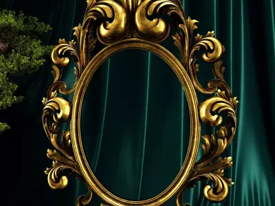 mirror ornate frame 3D model