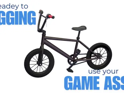 Low-Poly Bicycle 3D Model - Game Ready Asset Low-poly 3D model