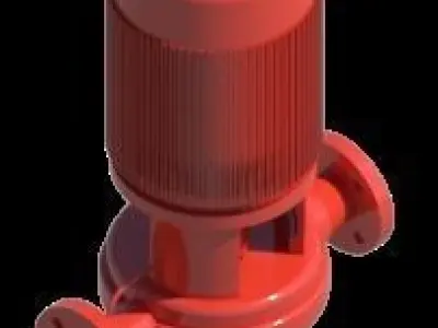 AURORA MODEL 383 INLINE FIRE PUMP 3D model