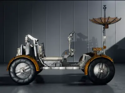 Apollo Lunar Rover High-Quality - Moon Exploration Vehicle 3D model