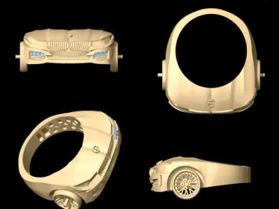 Sport Car ring 3D print model