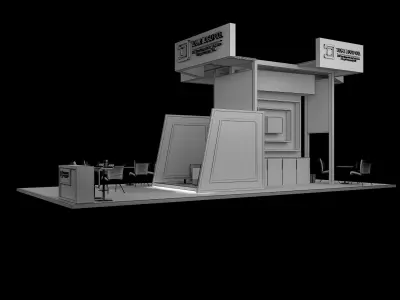 Booth Exhibition Stand a627 3D model
