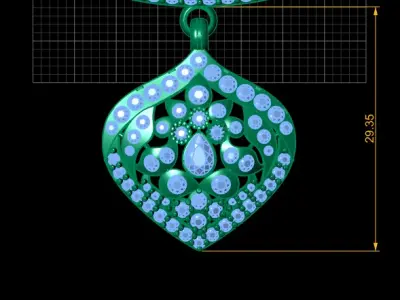 INDIAN LUXURY BRIDAL GOLD NECKLACE SET 3D PRINTABLE MODEL 3D print model