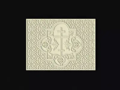 dekor ornate cross 3D model