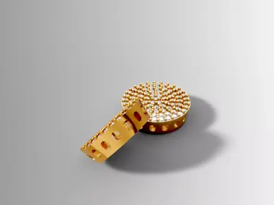 Pave Gold Earrings for 3D Printing and Casting 3D print model