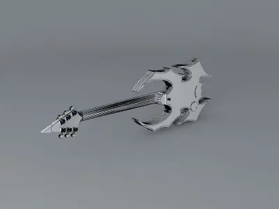 Gods of METAL guitar Free 3D model