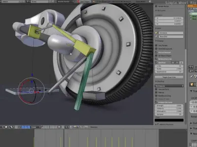 Simple Wheel Rig with Hydraulics Free 3D model