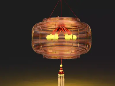 Chinese palace lantern  Low-poly 3D model purchase