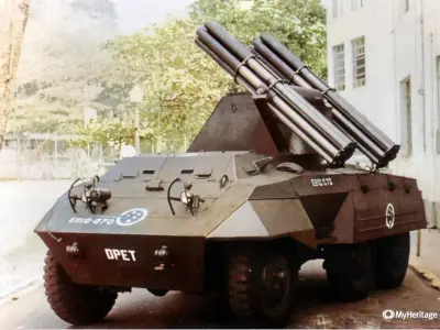 Brazilian Army M8 Greyhound Rocket Launcher Prototype Turret 3D 3D print model