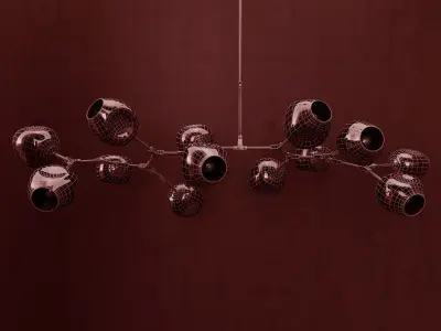 Collection Branching bubble 13 lamps 3D model