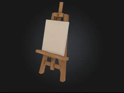Blank Canvas  Minimalist Art Prop Model for Studio 3D model