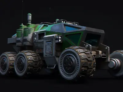 Vehicle Mars Rover 8K TEXTURES Low-poly 3D model