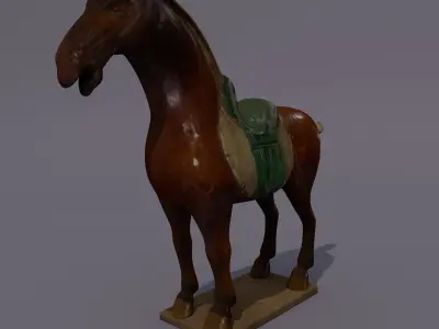 Horse Statuette Y 3D model