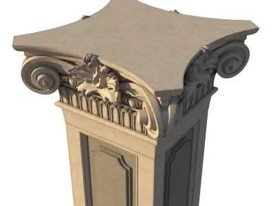 Restoration Detail 1 - Column and Pilaster 3D model