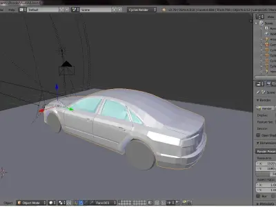 Audi A8 2011 Low-poly 3D model