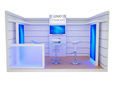 Booth Exhibition Stand a405c 3D model