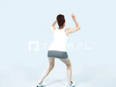 Yearn 11C Volleyball Overhead Sports Woman Low-poly 3D model