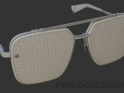 DITA MACH SIX Sunglasses Men Low-poly 3D model