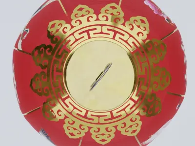 ChineseRedLatern02 Low-poly 3D model