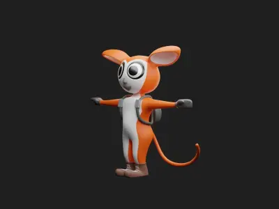 Rabbit Stylish Character 3D model