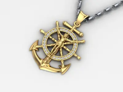 Anchor Cross Jesus D2 3D print model