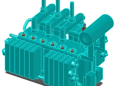 Power Transformer 3D Model 3D print model