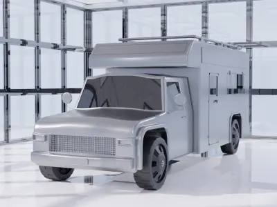 RV Motorhome Camper 3D model