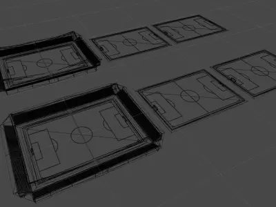 Football Fields Low-poly 3D model