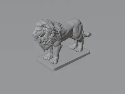 Lion Statue 3D model get