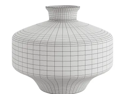 Square Ceramic Vase 3D model
