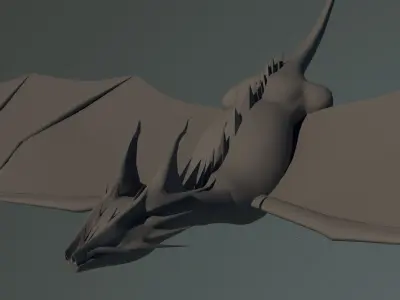 3D Dragon Low-poly 3D model