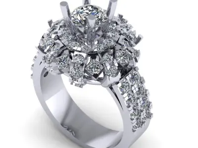 Ring Diamond 3D print model get