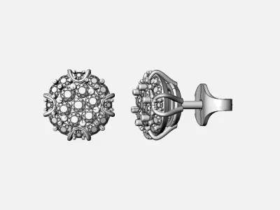 Diamond Earrings 3 3D print model