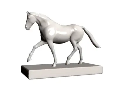 Horse statue 001 3D model