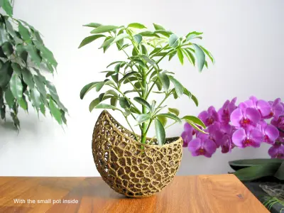A burgeoning capsule Planter 3D print model